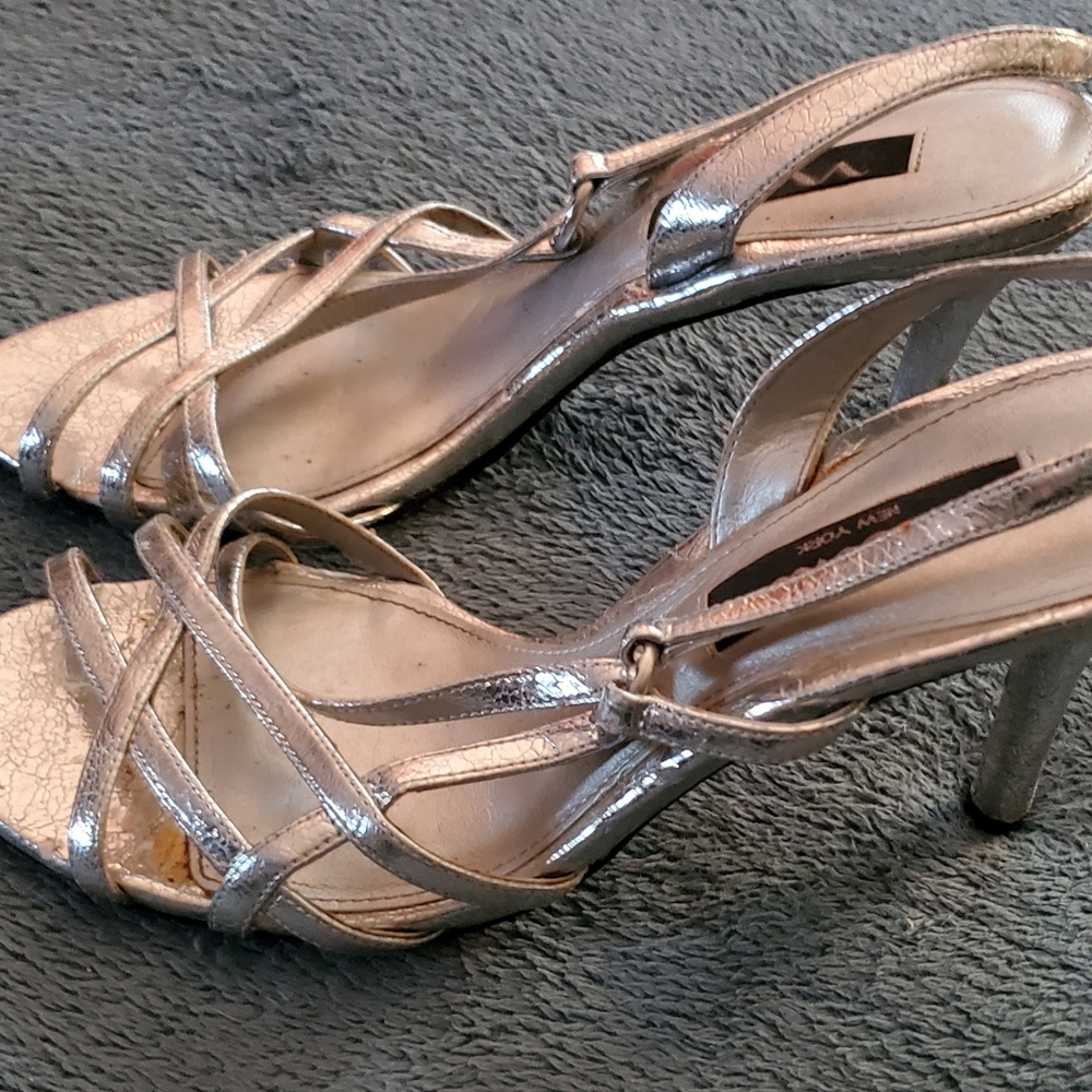 Nina Silver Strappy Sandals
